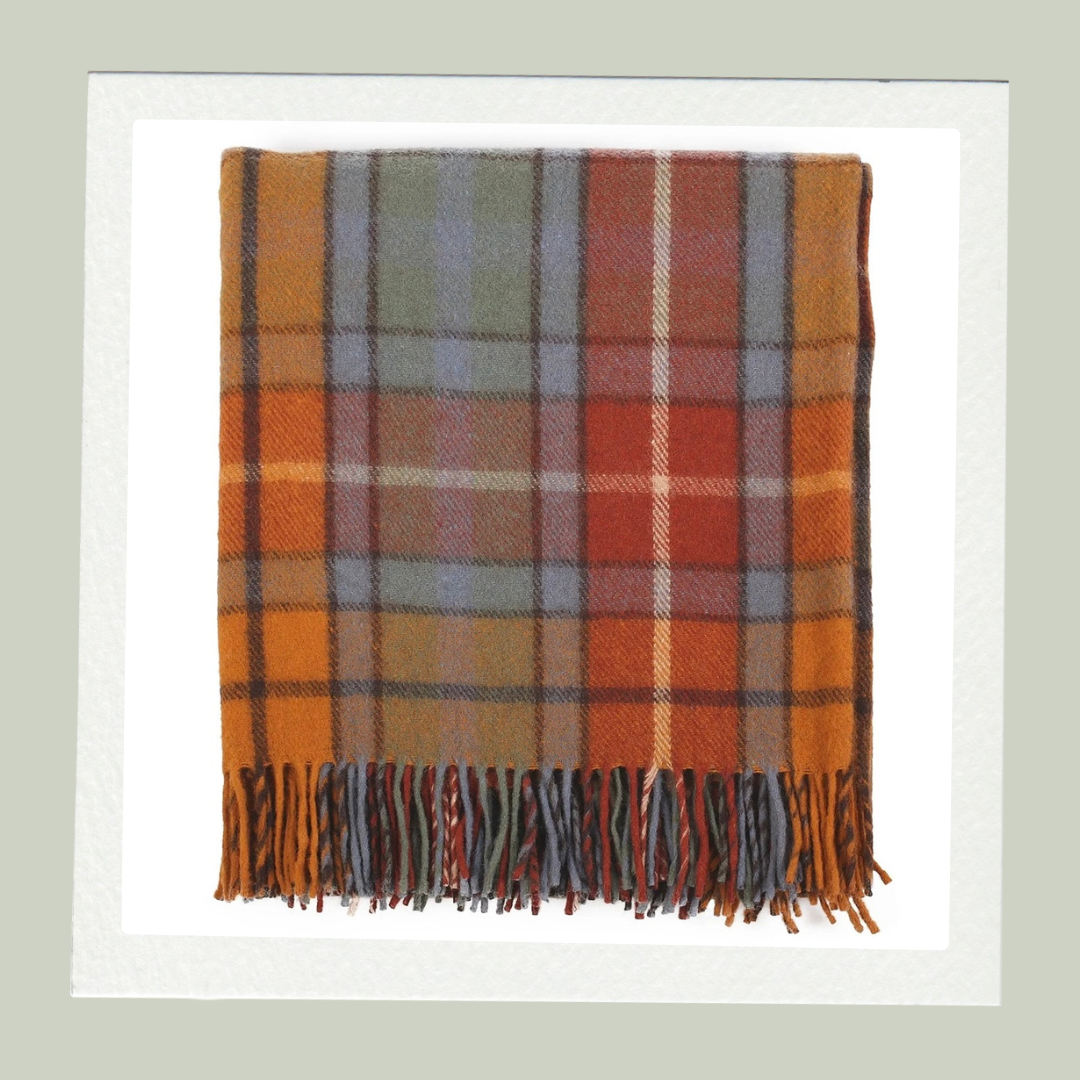 Scottish Tartan Blanket - Buchanan Antique - Recycled Wool