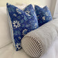 Block Print Cushion Cover - Jaipur Blue Floral