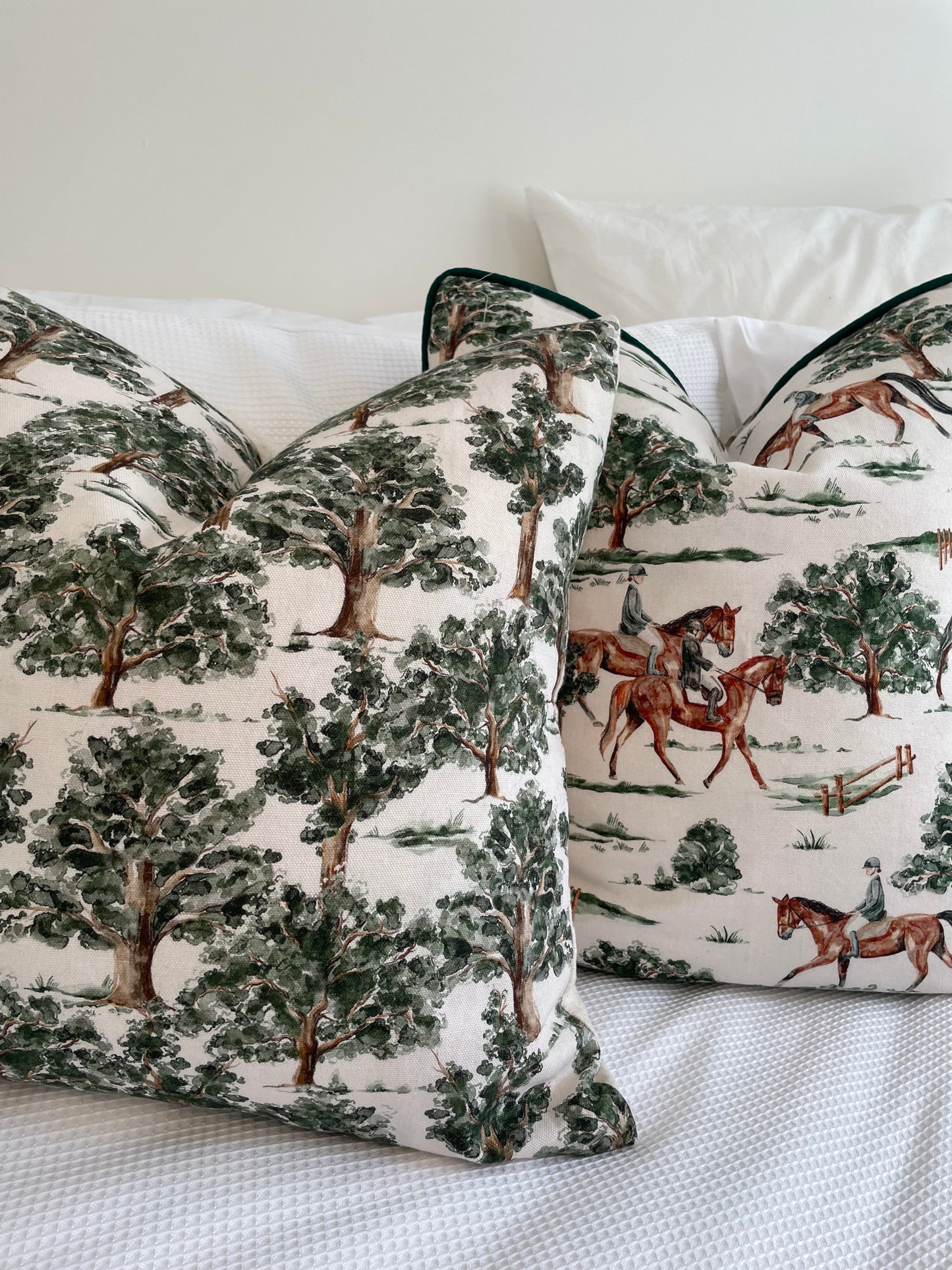 Equestrian Cushion Cover - Horse Print