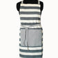 Bold Stripe Apron - Dark Slate