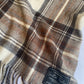 Scottish Tartan Blanket - Stewart Natural Dress - Recycled Wool