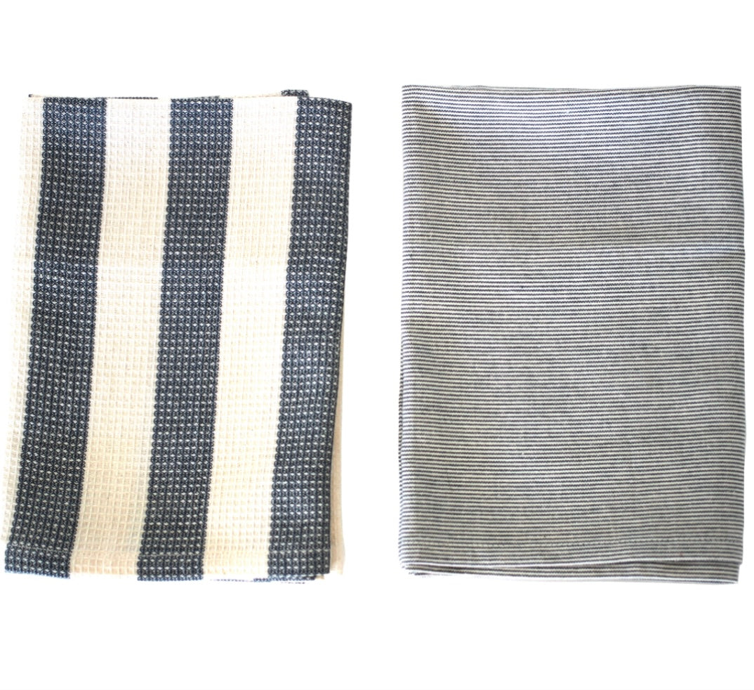 Bold Tea Towels- 2 Pack - Dark Slate