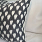 Ikat Cushion Cover - Grey and Warm White