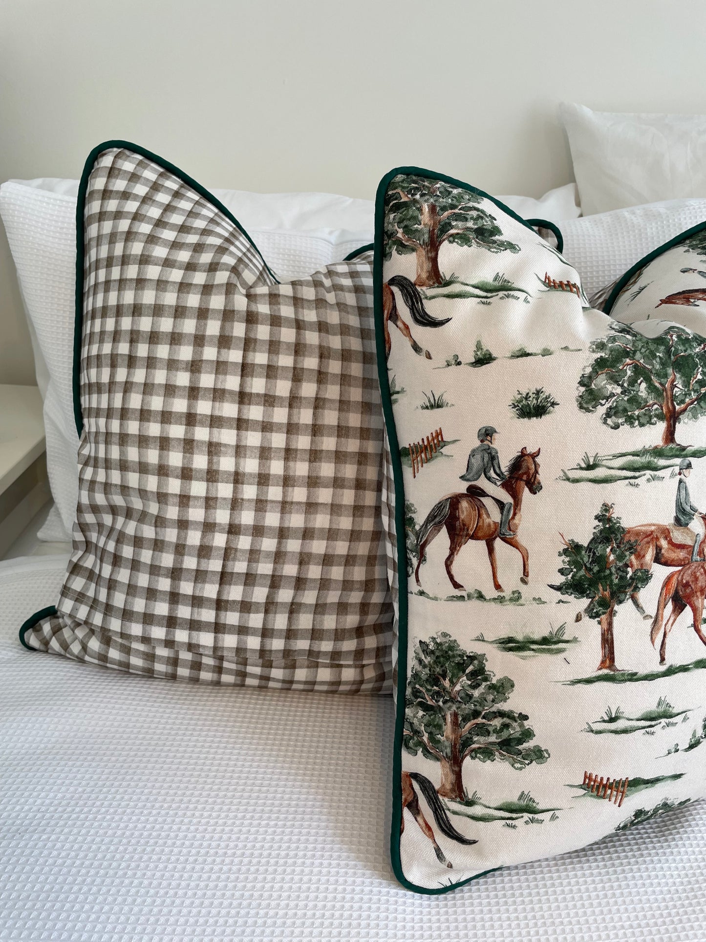 Equestrian Cushion Cover - Horse Print