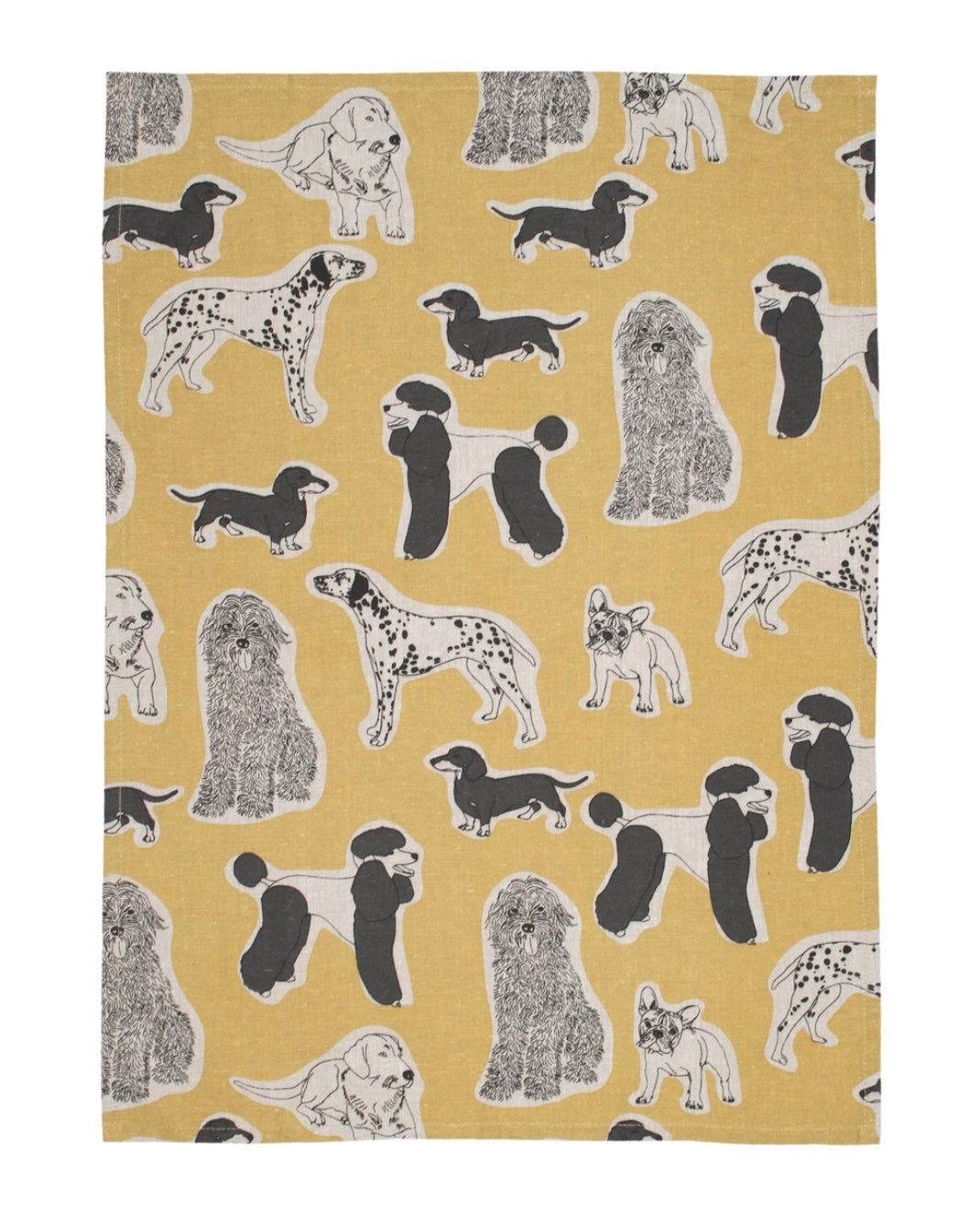 Woof Tea Towel set - 2 Pack - Sunset Yellow