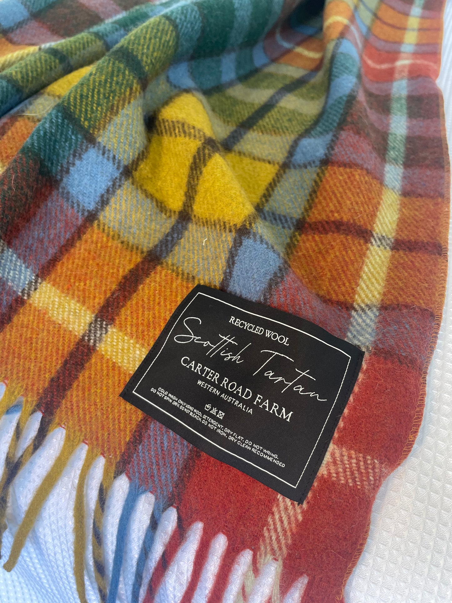 Scottish Tartan Blanket - Buchanan Antique - Recycled Wool