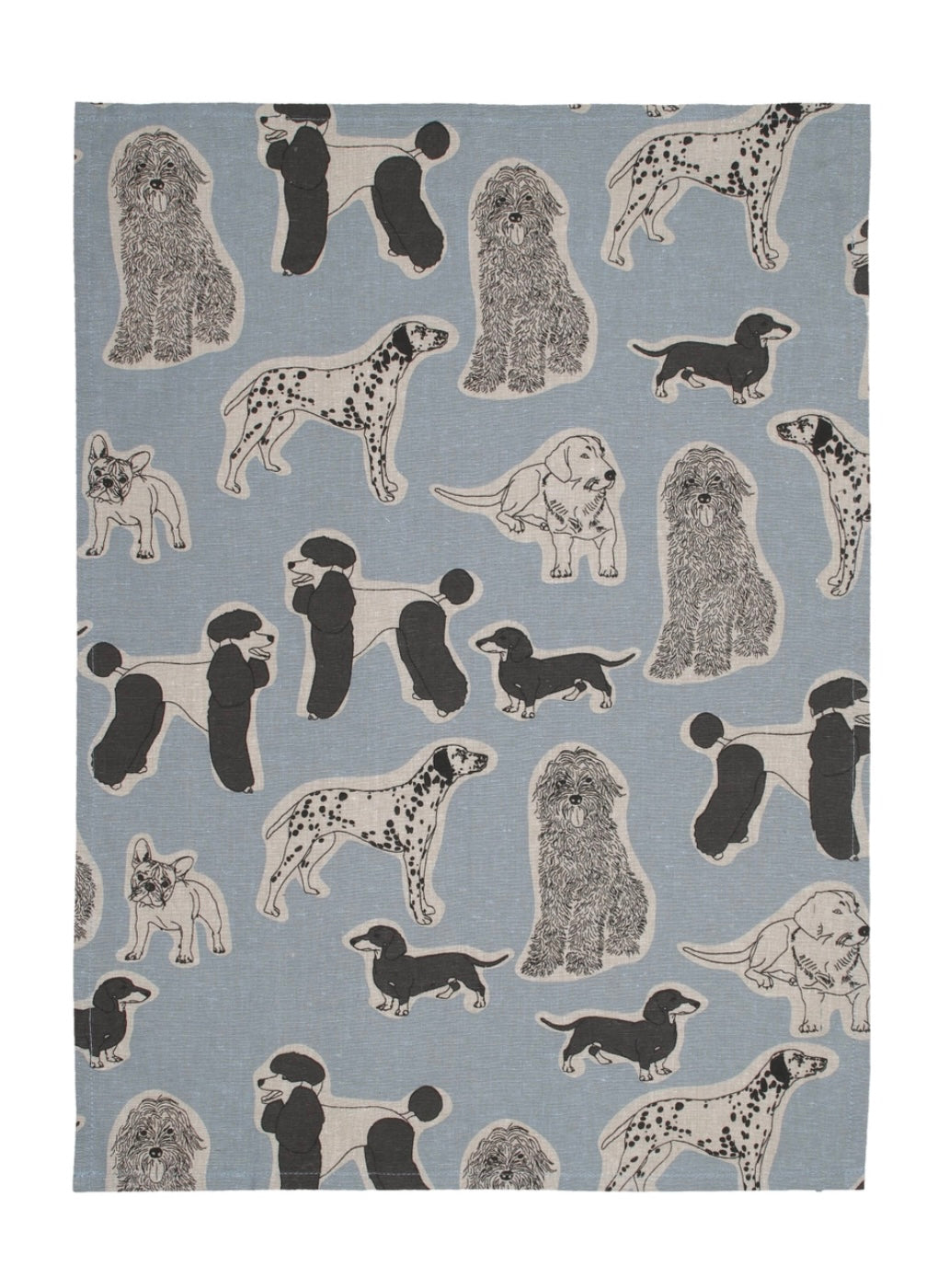 Woof Tea Towel set - 2 Pack - Blue Haze