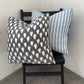 Ikat Cushion Cover - Grey and Warm White