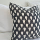 Ikat Cushion Cover - Grey and Warm White