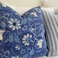 Block Print Cushion Cover - Jaipur Blue Floral