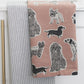 Woof Tea Towel set - 2 Pack - Salmon Pink